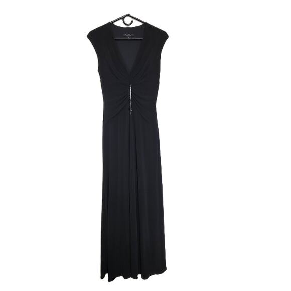 Laundry by Shelli Segal Womens Size 4 Black Gown Long Dress Formal Bling Sparkle - Picture 2 of 13